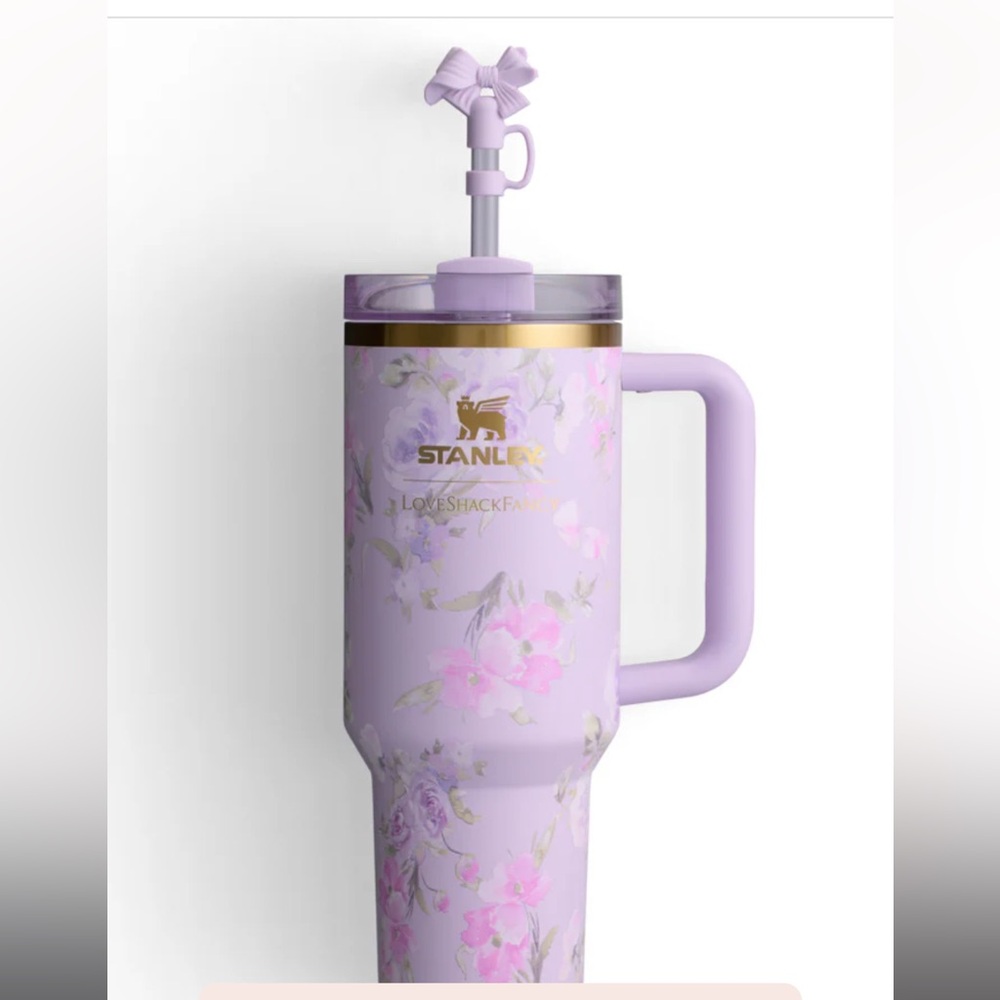 NEW THE STANLEY X LOVESHACKFANCY Happy Thoughts Print 40oz Quencher Tumbler